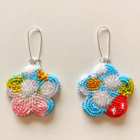 Sky Flower Beaded Earrings item