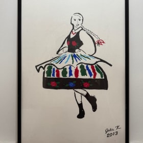 Painting "Lowiczanka" framed item