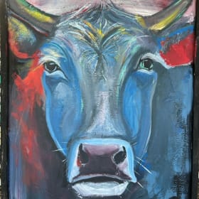 “Bull” – Original Abstract Painting by Camber Alexander item