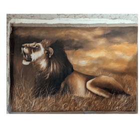 Lion in Color – Original Oil Painting item