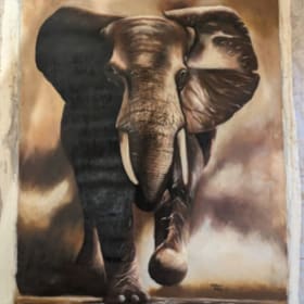 Elephant in Color – Original Oil Painting (2 of 3) item