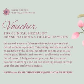 Clinical herbalist consultation + 3 follow-up visits item