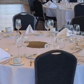 6. White 108" Round Tablecloths (Q 10) item