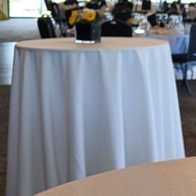 7. White 120" Round Tablecloths (Q 2) item