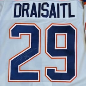 Autographed Game-Worn Leon Draisaitl Jersey item