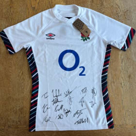 SIGNED 24/25 Six Nations England Rugby Team Shirt item