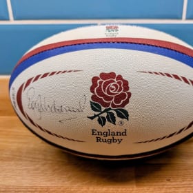 SIGNED Rory Underwood rugby ball item