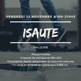 ISaute - 21 nov @18h-21h30 item