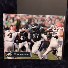 Philadelphia Eagles #97 hand signed with COA item