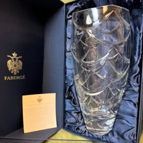 Faberge Crystal Pinecone Vase item