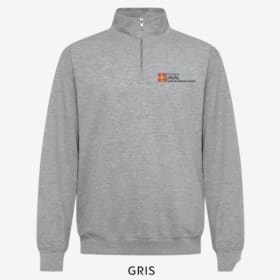 le 1/4 zip gris item