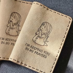 Small notebook cover. Praying girl. item