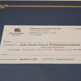 Williamsburg National Golf Foursome Package item