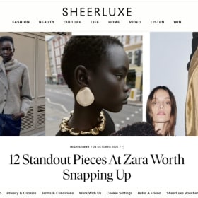 One week work experience at SheerLuxe online magazine item