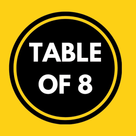 Table of 8 item