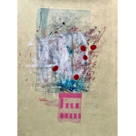 "White Flowers with Five Red Berries" by Lisa Lightman item