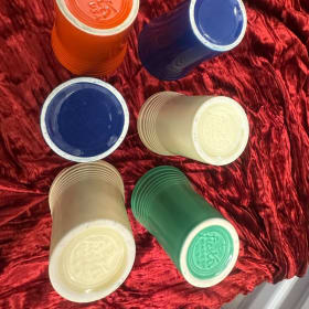 Vintage Fiesta Water Tumbler set of 6 item