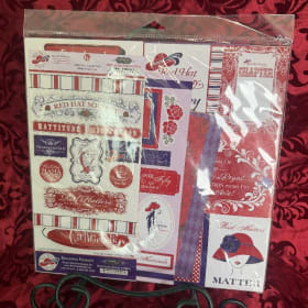 Vintage RHS Scrapbooking paper and stickers item