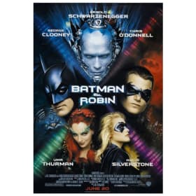 Eraser Hat and Batman Poster Vintage Movie Collectibles item