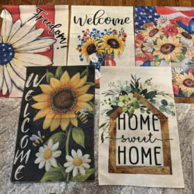 Yard flags burlap item