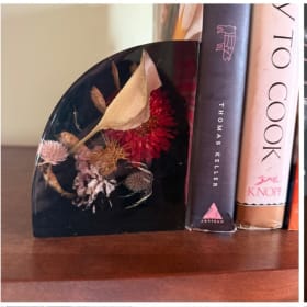 #1 Botanical Beauty — Handmade Resin Flower Bookend item