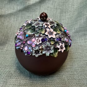 Bejeweled Glass Vanity Container item