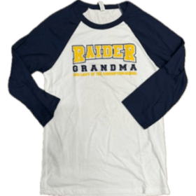 Raiders Grandma White/Navy Baseball T-Shirt item