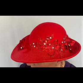 Red Wool Hat elegance item
