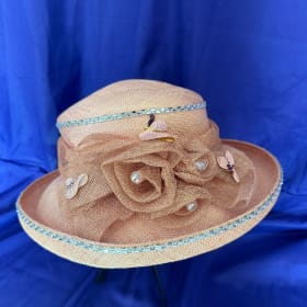 Vintage Pink Straw Hat item