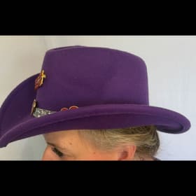 Purple Felt Cowboy Hat item
