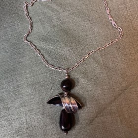 Sterling Silver Artisan Angel Necklace item