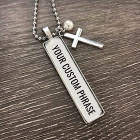 CUSTOM BOLD BEZEL Necklace item