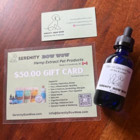 $50 gift certifcate from Serenity Bow Wow CBD item
