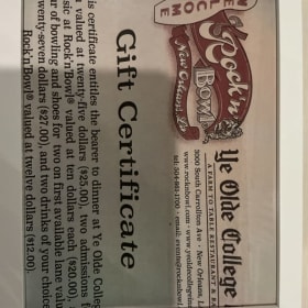 45–Rock ’n’ Bowl & Ye Olde College Inn Date Night item