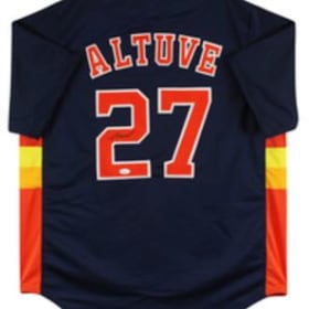 Jose Altuve Signed Custom Unframed Navy Jersey item