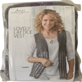 Lovely Lattice Vest Crochet Kit item