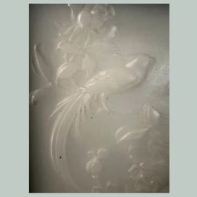 Ornately Carved Fretwork Table Screen item