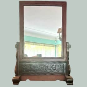 Chinese Carved Rosewood Dresser Mirror item