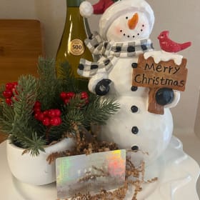 Ready for Christmas? Pappas $50 with wine arranged with chee item