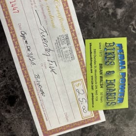 Gift Certificate Pedal Power item