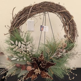 “Rustic Winter Grace” Grapevine Wreath item