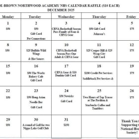 Calendar Raffle item