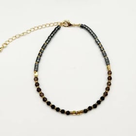 Grounding/Balance-Obsidian/Smoky Quartz/Hematite Bracelet item