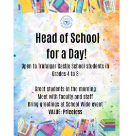 Item #7: Head of School (Grades 4-8) for a Day item