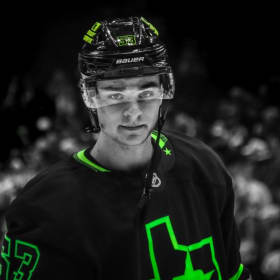 Dallas Stars Signed Puck by Wyatt Johnston #53 item