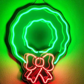 010 - Neon Wreath in Memory of Corky Scholl item