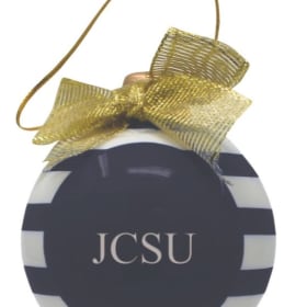 Golden Bulls Ceramic Christmas Bulb Ornament item