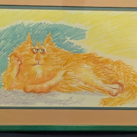 Framed Portrait of Orange Cat item