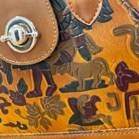 Vintage Brown Leather Handbag item