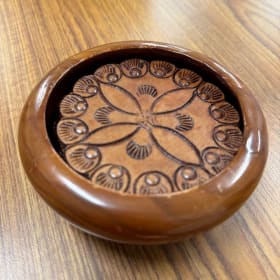 Leather Coasters Set of 6 item